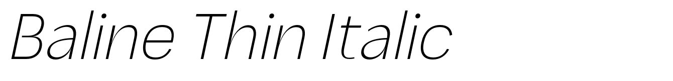 Baline Thin Italic